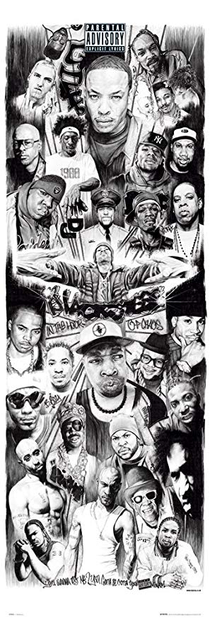 Rap Gods Collage Door Poster 53 X 158cm Real Groovy